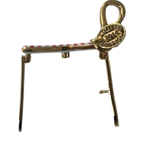 New in Box Juicy Couture pink striped cat eye glasses 2014 charm bracelet - Picture 6 of 6